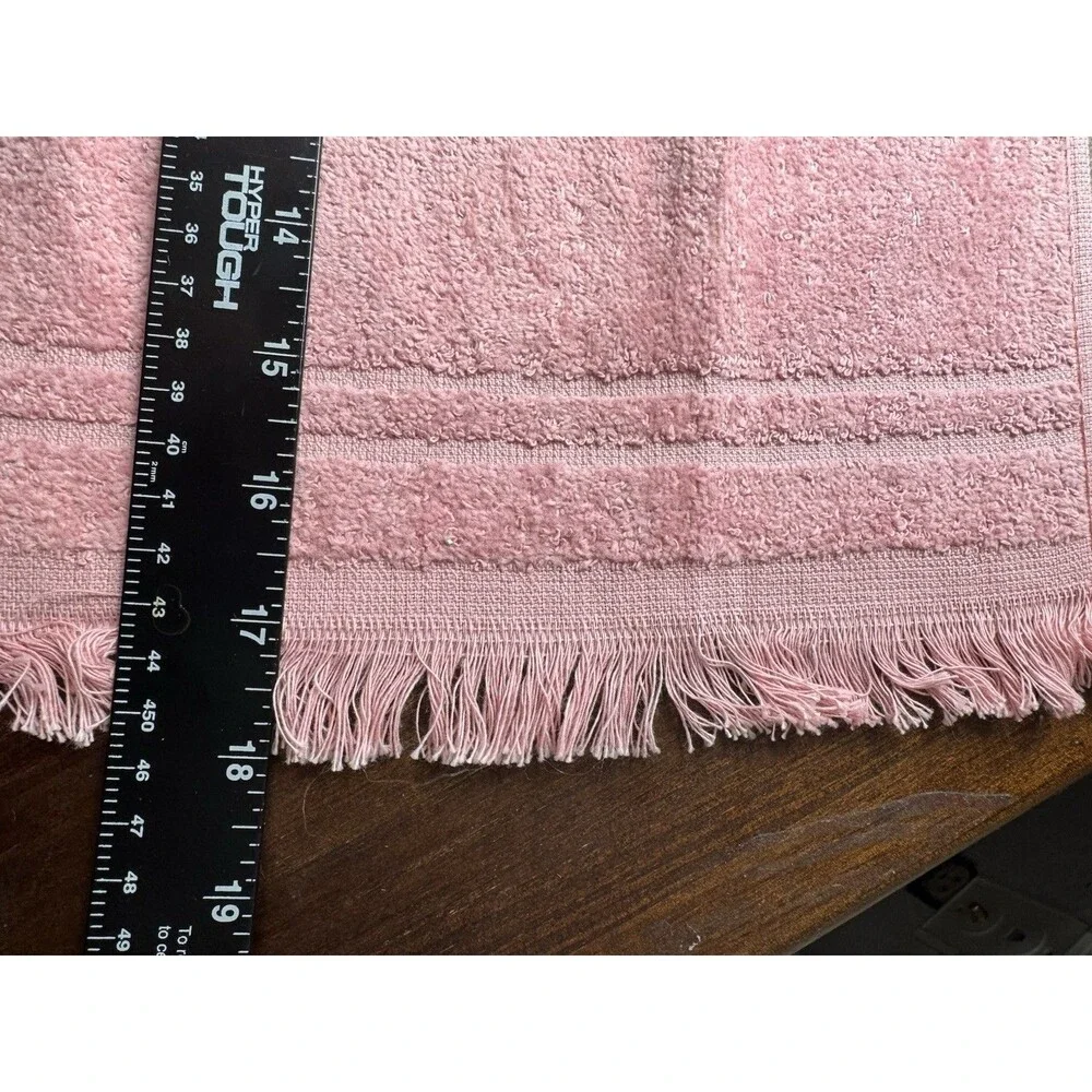 Pink Christmas Seasonal Candal Hand Towel Cotton Vintage
